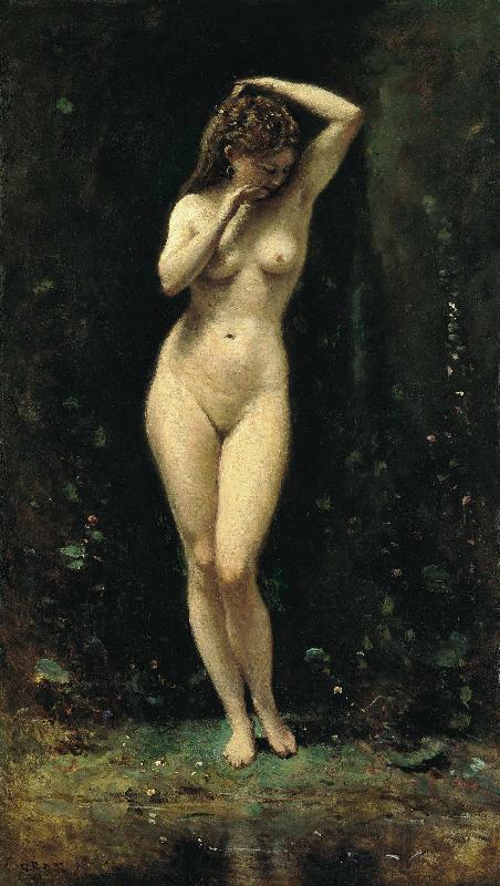 Jean-Baptiste-Camille Corot Diana Bathing Norge oil painting art